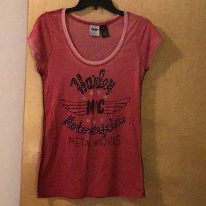 Women’s motorcycle chrome tee shirt